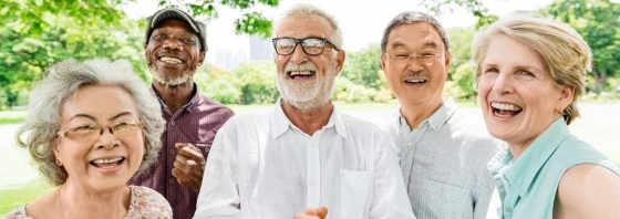Group Of Senior Retirement Friends Happiness Concept