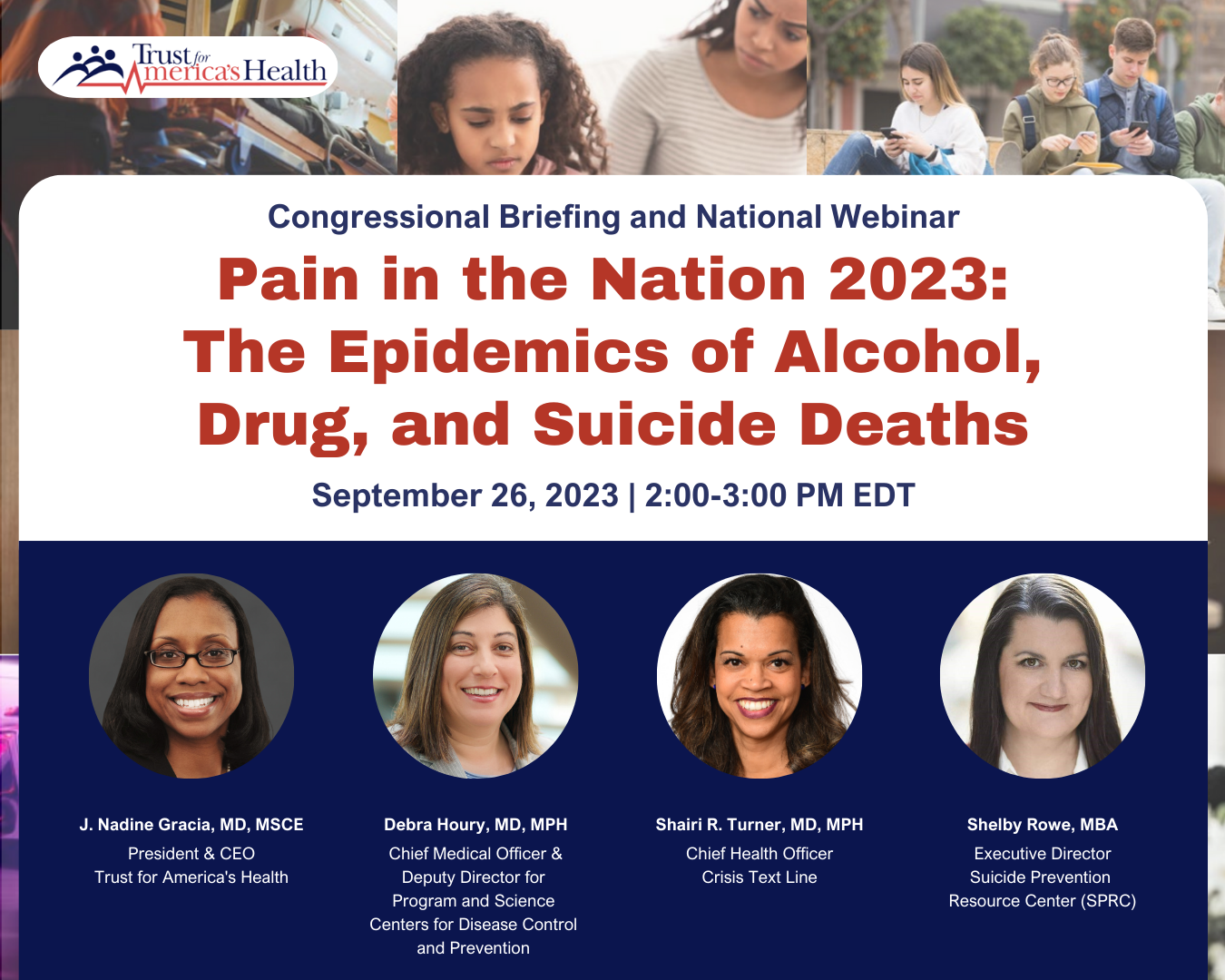 Pain in the Nation 2023: The Epidemics of Alcohol, Drug, and Suicide Deaths