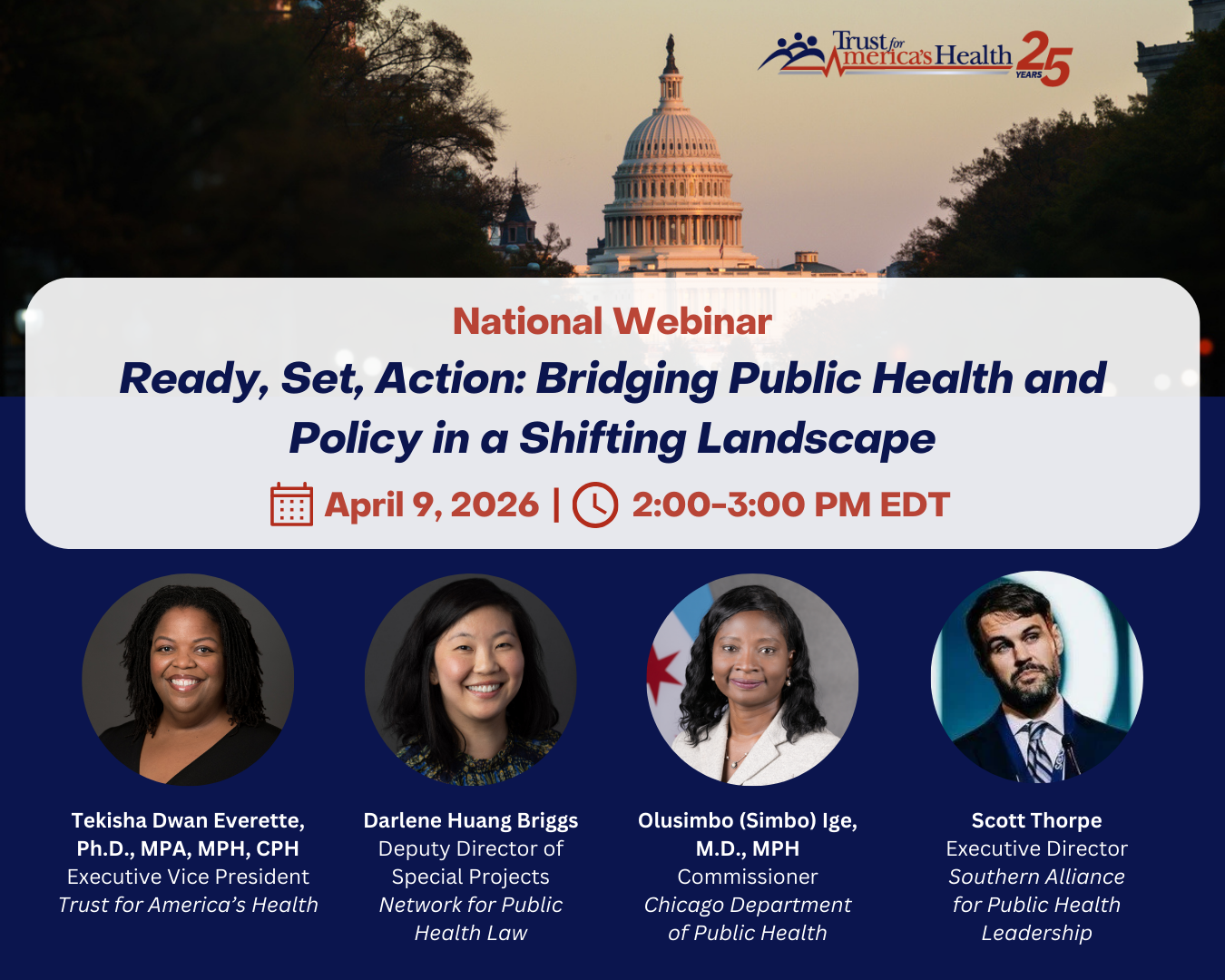 Ready, Set, Action: Bridging Public Health and Policy in a Shifting Landscape